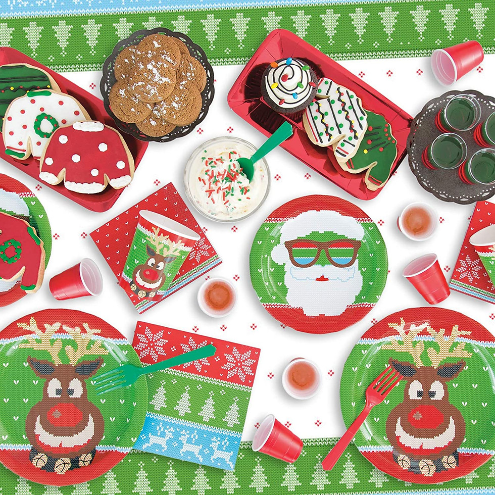 Thumbnail: Christmas Ugly Sweater Theme Dinner Bundle for 8 Guests