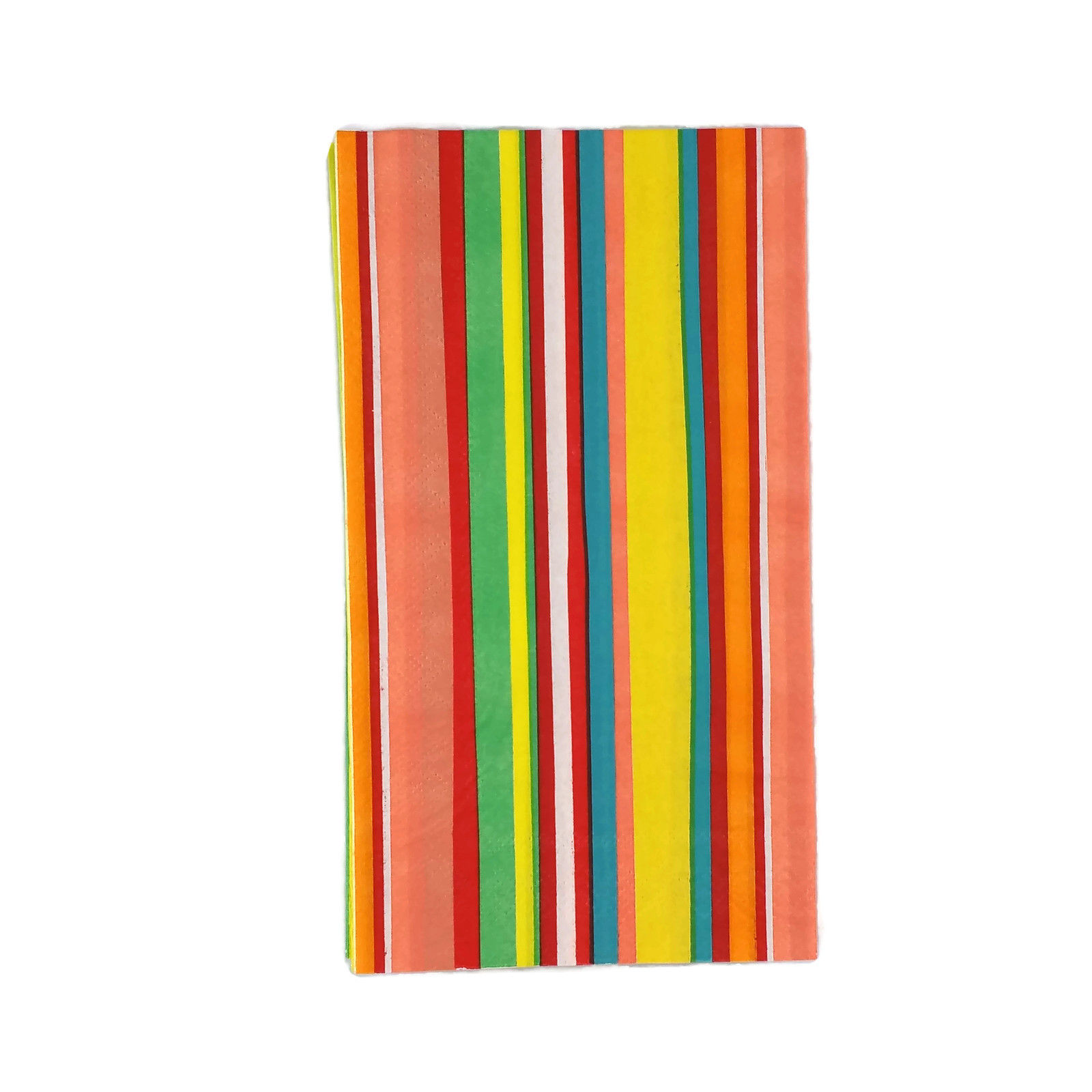 Vibrant Fiesta Striped Paper Napkins Pack (16 Count - 13" x 16")