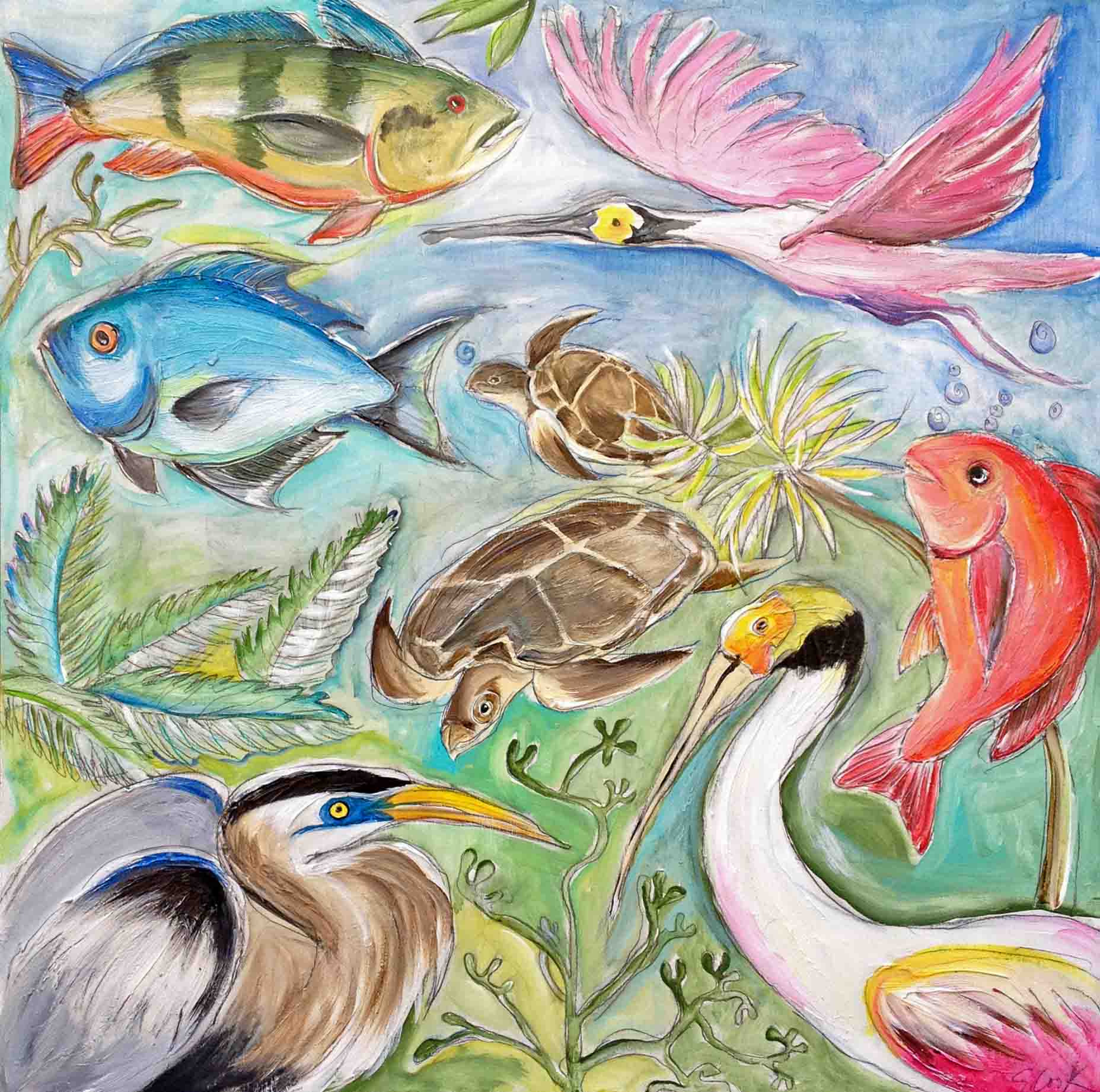 Tropical Dreams 36x36