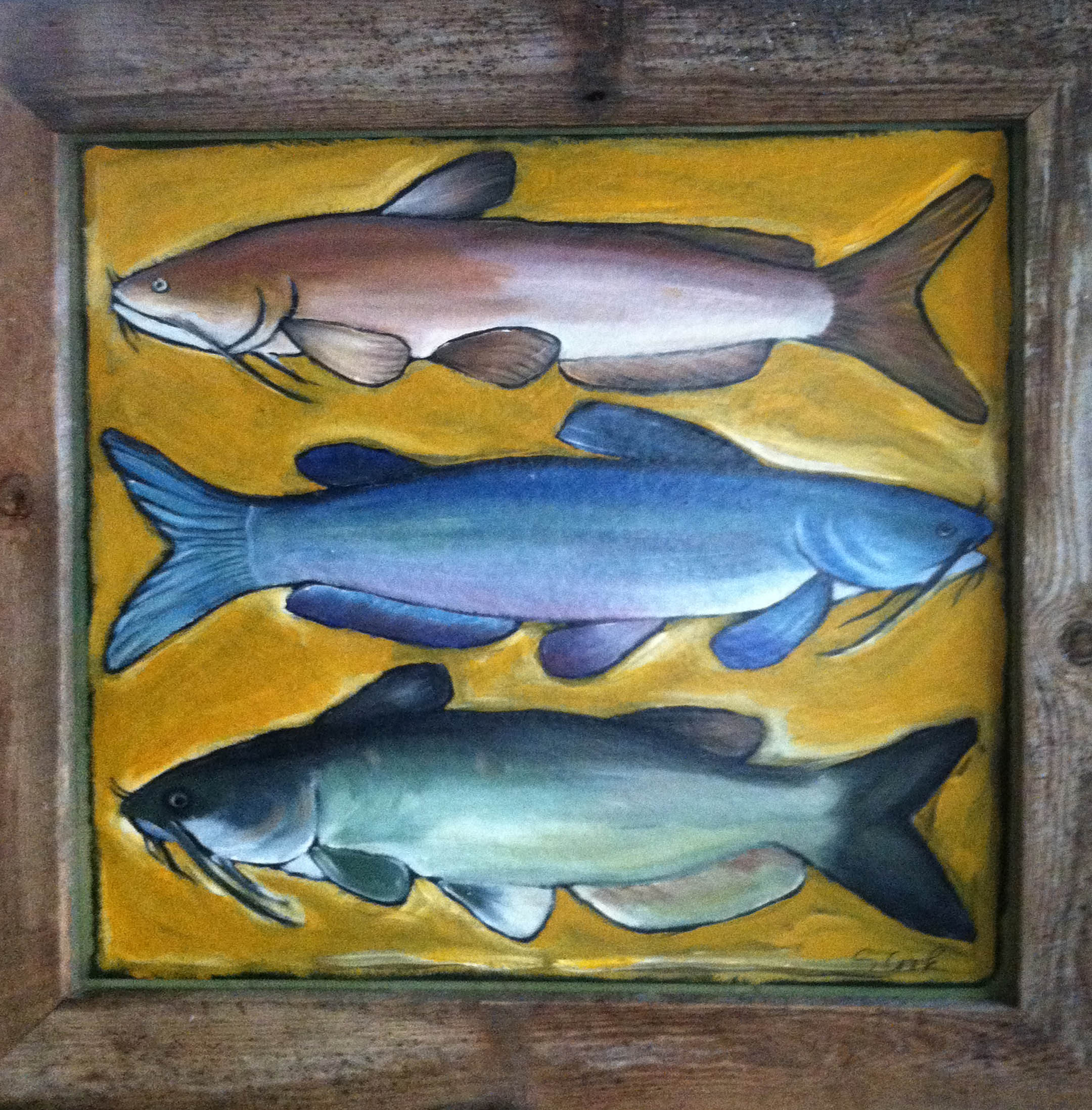 Three Catfish 36x36