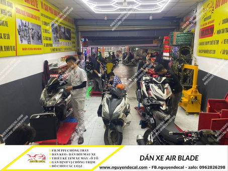 NHỮNG NỘI DUNG CẦN BIẾT KHI DÁN XE AIR BLADE