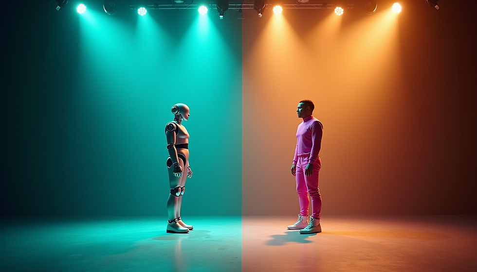Retro-Futuristic Innovation: Man v Machine AI Improv