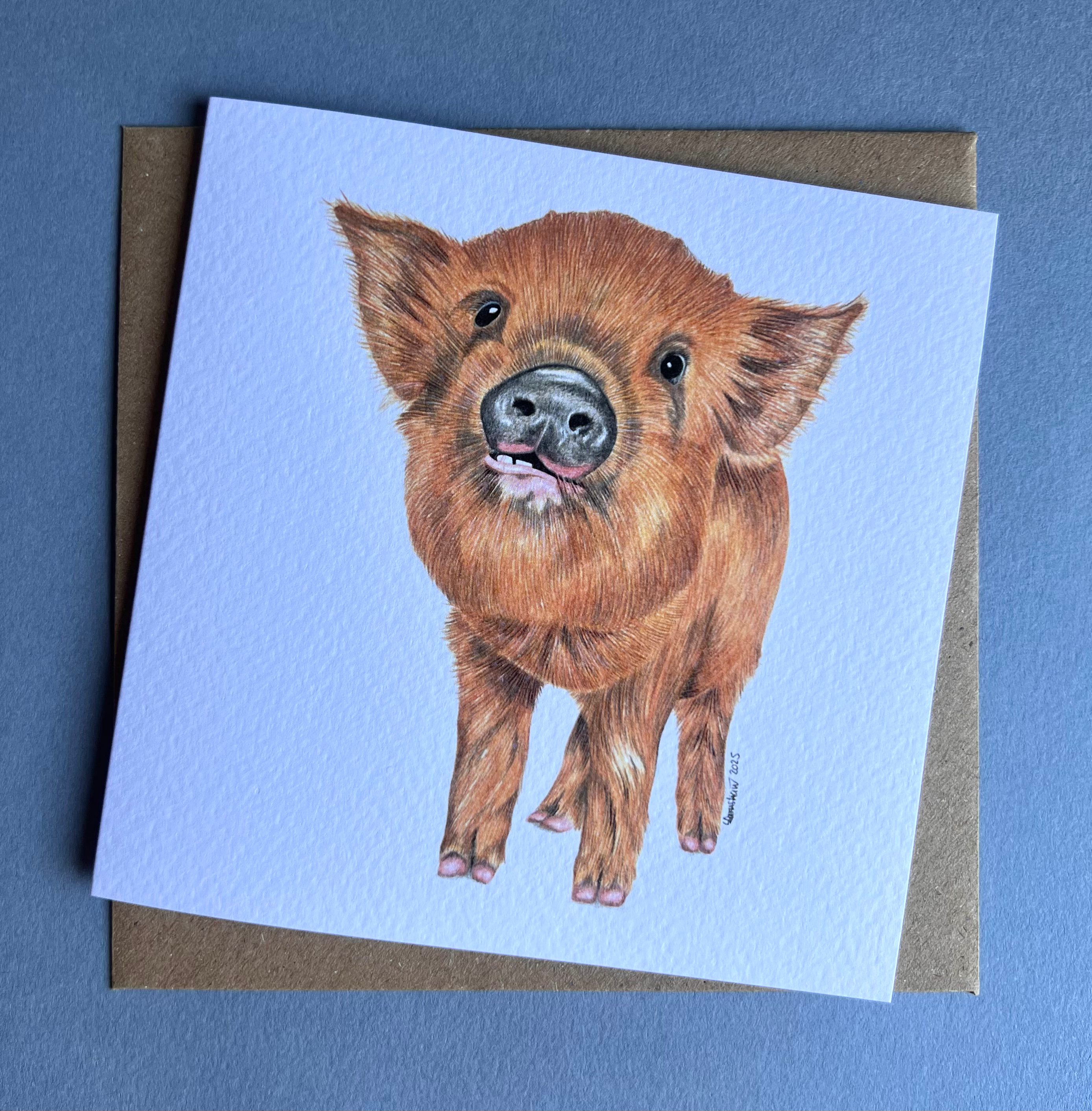 Little Pig Greetings Card
