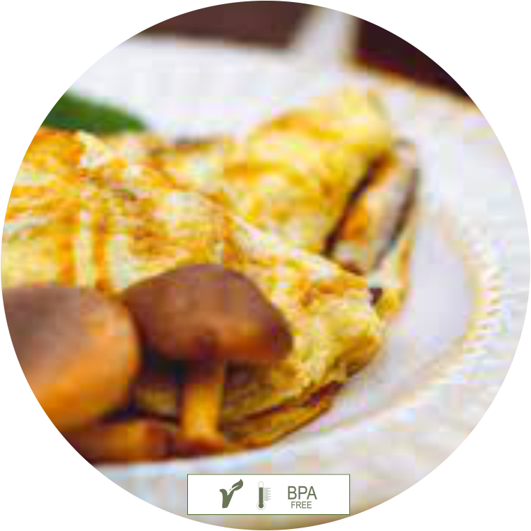 Omelete de Shimeji com cream cheese e tomate-cereja 350g (vegetariana)