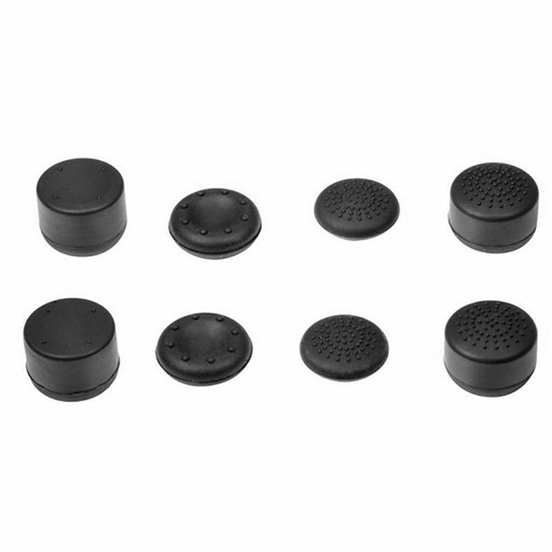Thumbnail: 8Pcs Black Silicone Thumb Stick Grip Cover Caps For PS4 & Xbox One Controller US