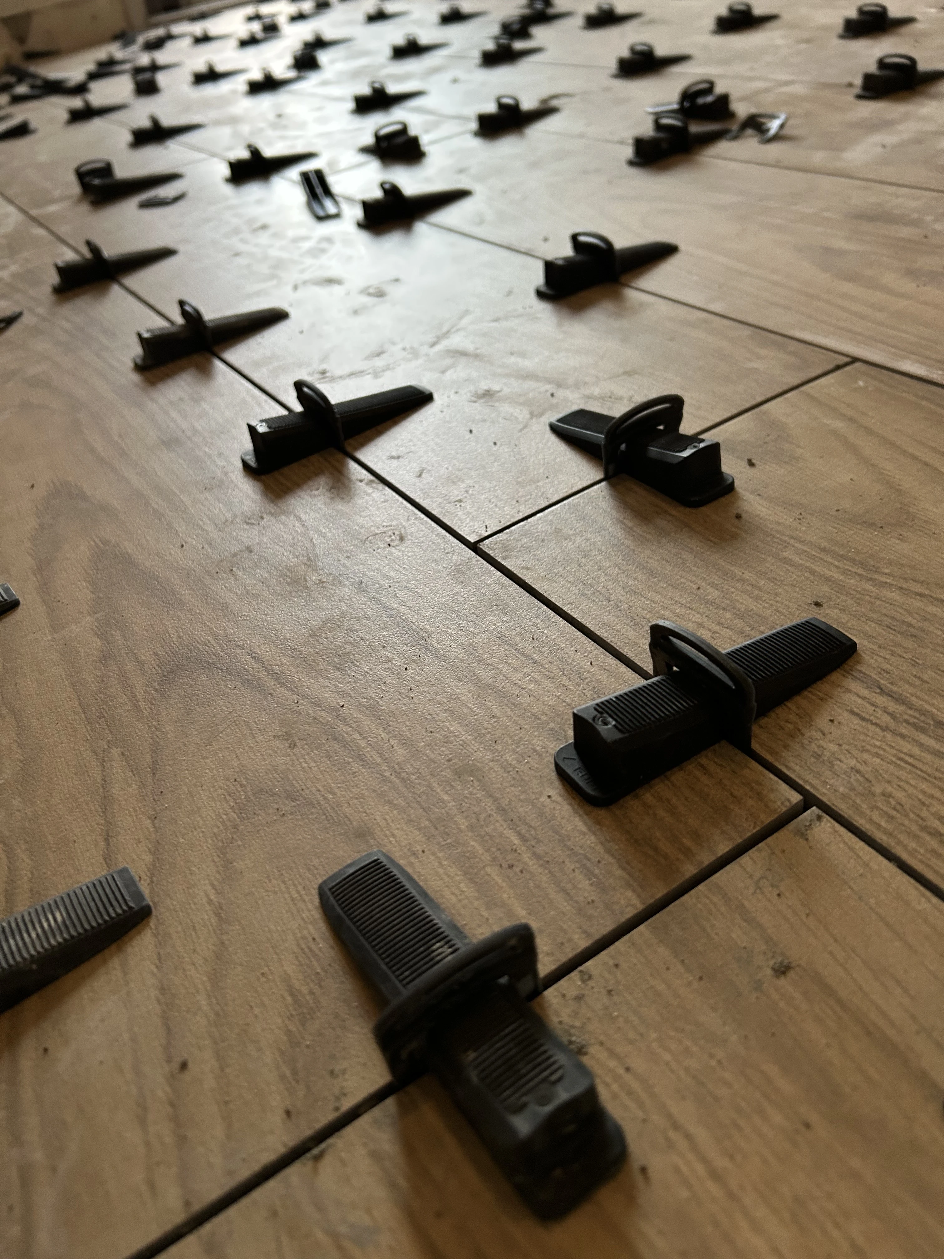 carrelage parquet avec croisillons autonivelants
