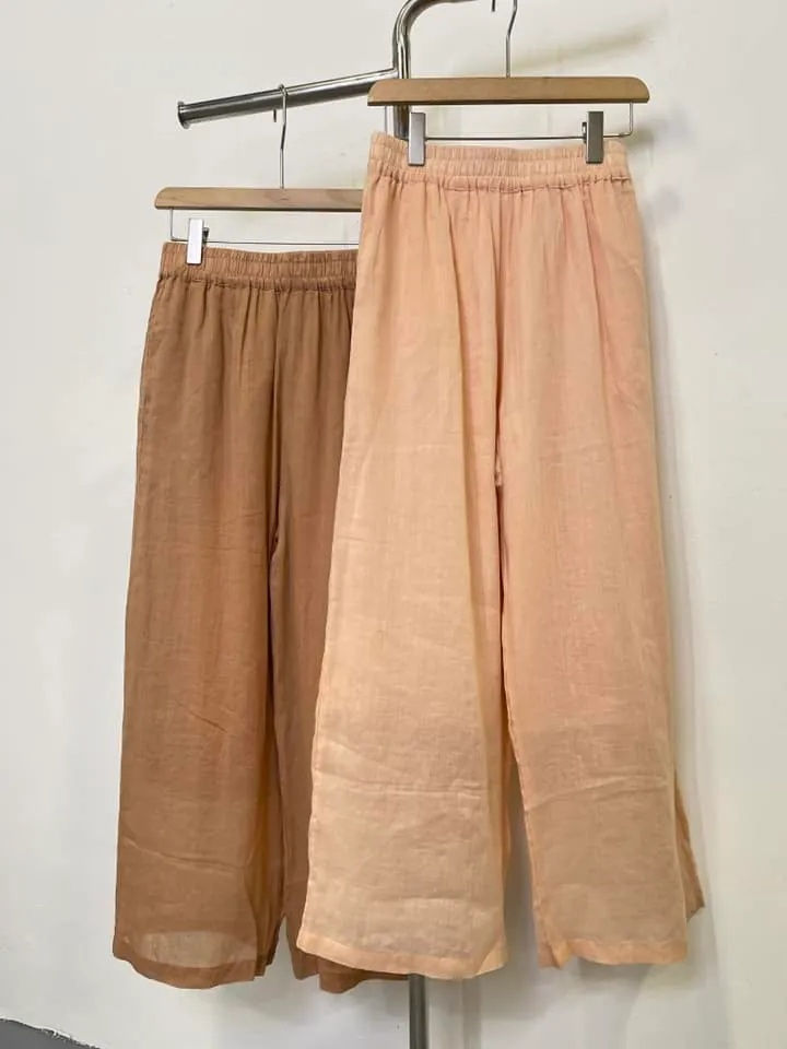 APRICOT LINEN PANTS 