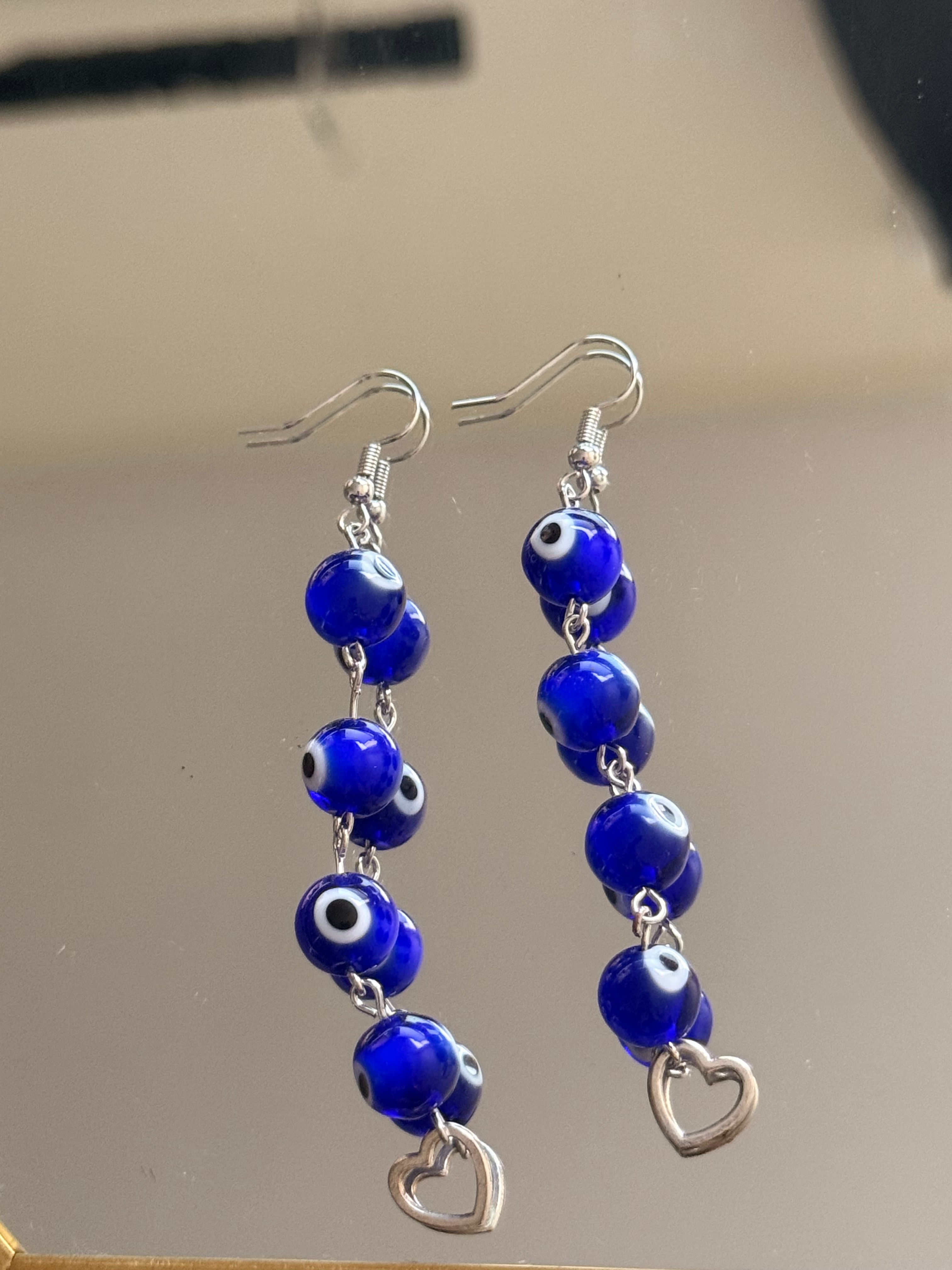 Evil eye earrings