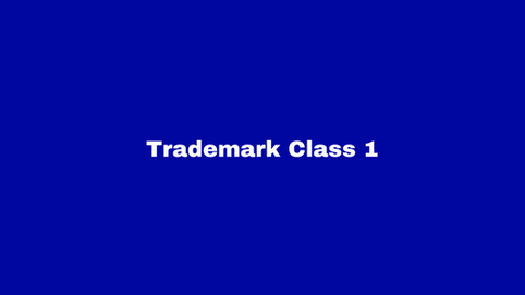 Trademark Class 1: Chemical Products