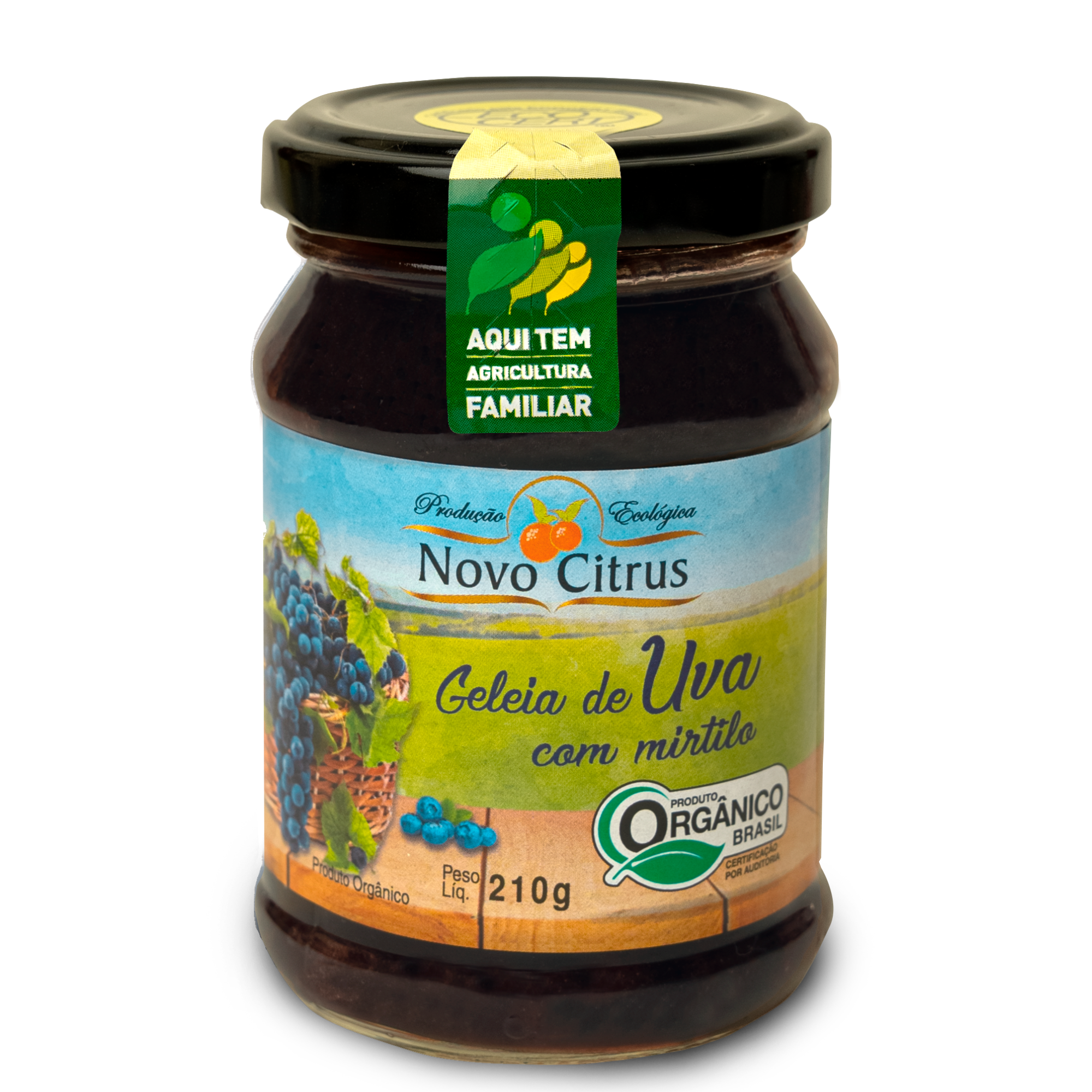 Geleia de uva com mirtilo