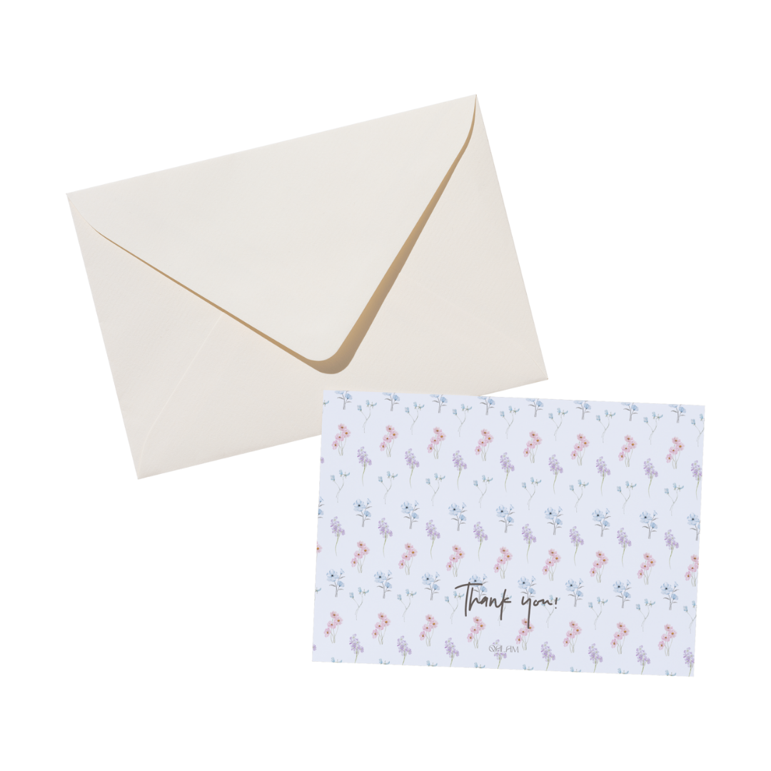 Floral Postkarte - verschiedene Farben