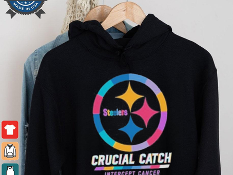 Design Pittsburgh Steelers 2024 Crucial Catch Intercept Cancer Awareness T Shirt