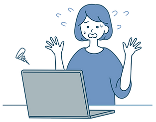 慌てる女性イラスト