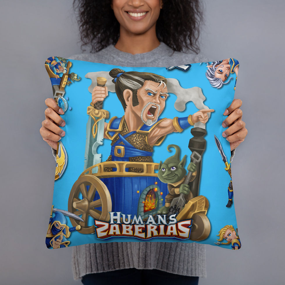 Thumbnail: Zaberias Humans Square Puffy Pillow