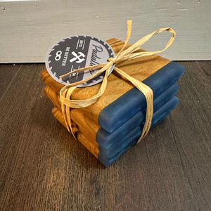 Wood and resin coasters