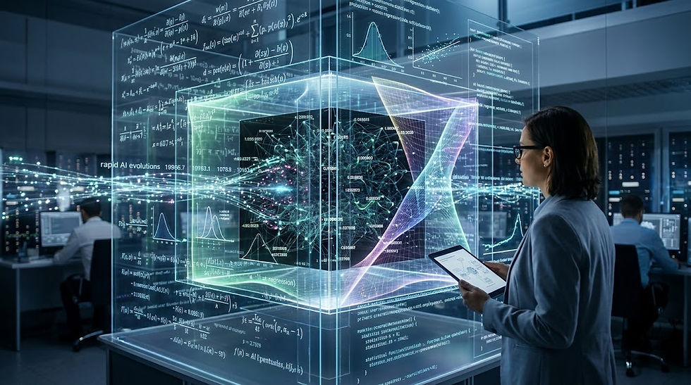 The AI Enigma: Why Understanding Can Be So Challenging ❓
The inherent nature of many advanced AI concepts presents significant hurdles to widespread understanding:
Abstract and Mathematical Foundations: AI systems are built upon complex mathematical principles, statistical models, and abstract algorithmic structures which are not easily grasped without specialized training.
The "Black Box" Problem: Deep learning models can have billions of parameters. The exact step-by-step "reasoning" behind a specific output is incredibly difficult to trace or explain in simple human terms, even for the developers themselves.
High-Dimensionality: AI operates in "high-dimensional spaces," dealing with data that has thousands of features or dimensions. Humans are naturally accustomed to visualizing only three spatial dimensions, making AI's "view" of data fundamentally counter-intuitive.
Rapid Evolution: The field advances at breakneck pace. New architectures and techniques emerge constantly, making it challenging for non-specialists to keep up.
🔑 Key Takeaways for this section:
The abstract mathematical nature, "black box" characteristics, and high-dimensionality of AI make it inherently difficult to understand.
The rapid evolution of the field compounds the challenge of widespread comprehension.
Visualizations are crucial for translating these complex ideas into accessible, intuitive formats.