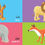 Thumbnail: Colorful animals: bear, lion, elephant, fox; Arabic & English words