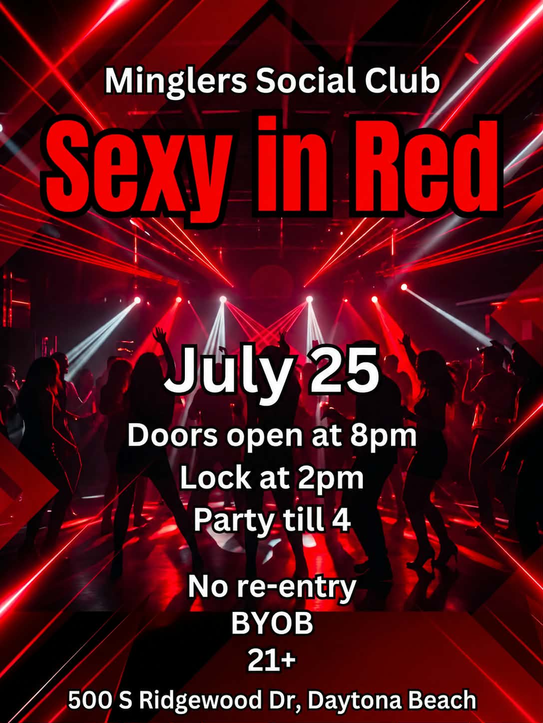 Vibrant red visuals representing the Sexy In Red event theme.