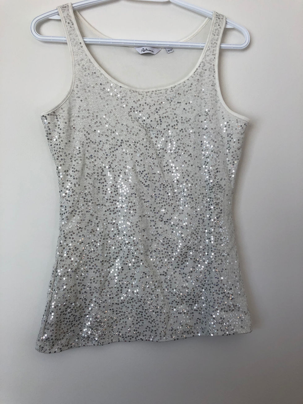 Thumbnail: XS, Fancy white with sparkles tank