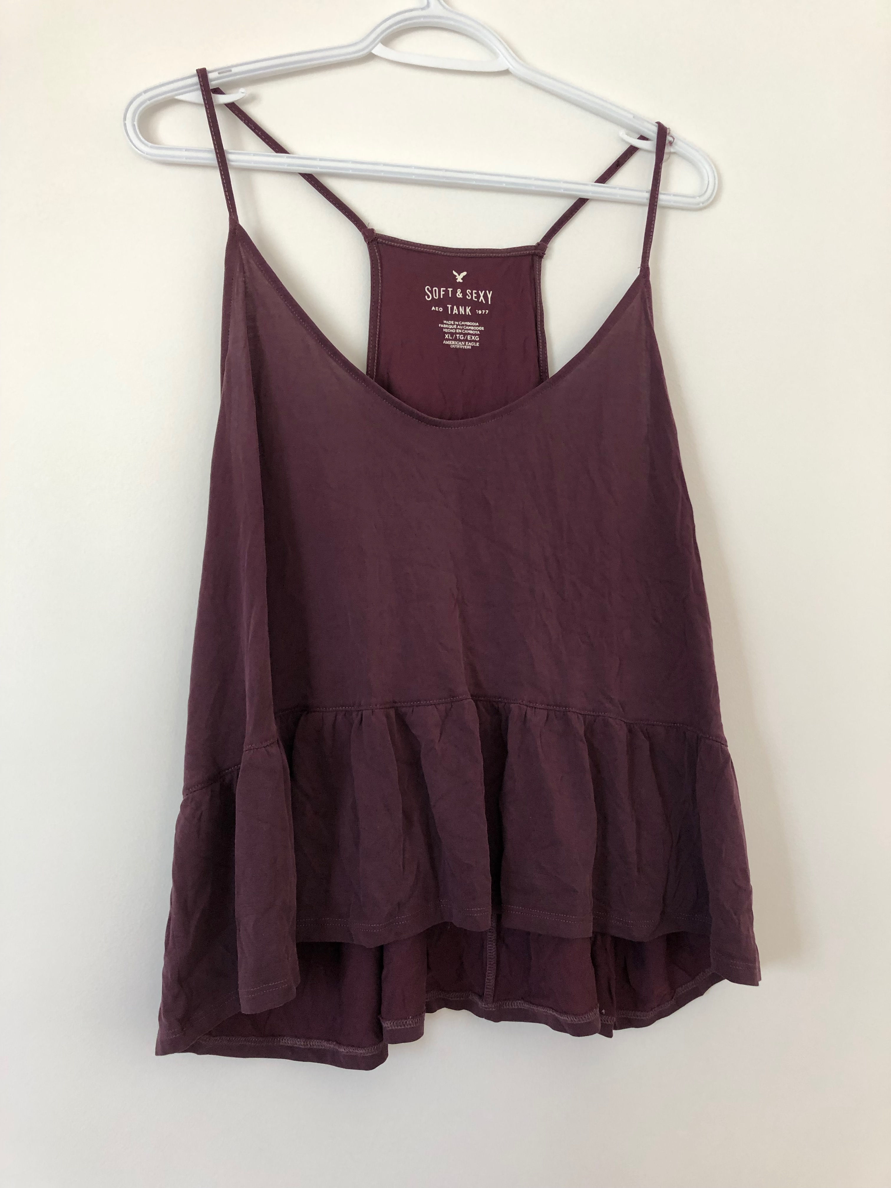 Size XL, washed out purple tank