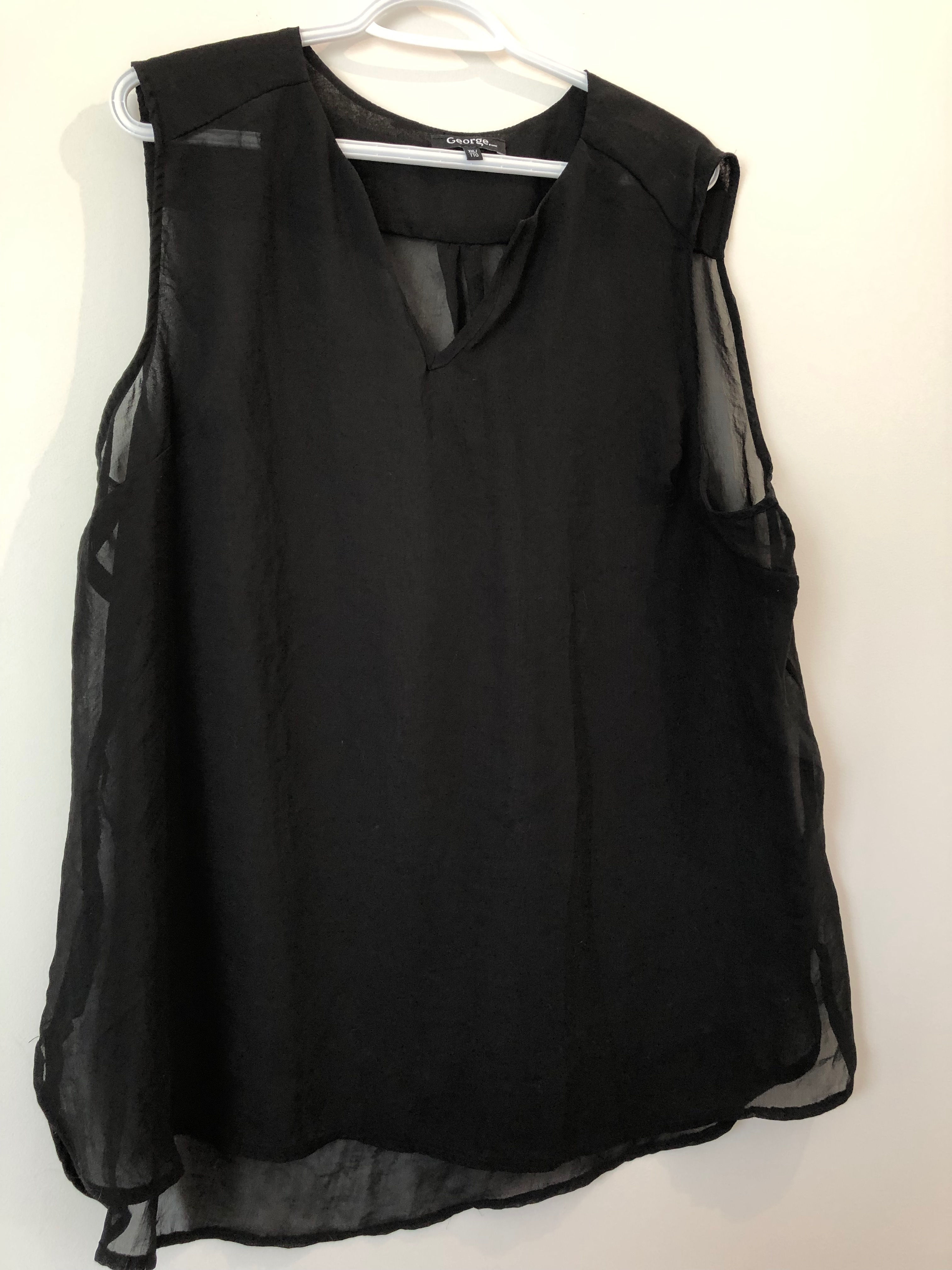 XXL Black see-through top