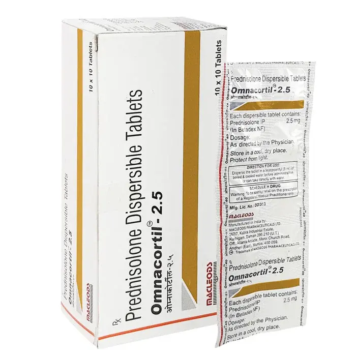 Prednisolone 2.5mg (Omnacortil 2.5 DT) treats inflammation and autoimmune conditions | Rxcare Hub