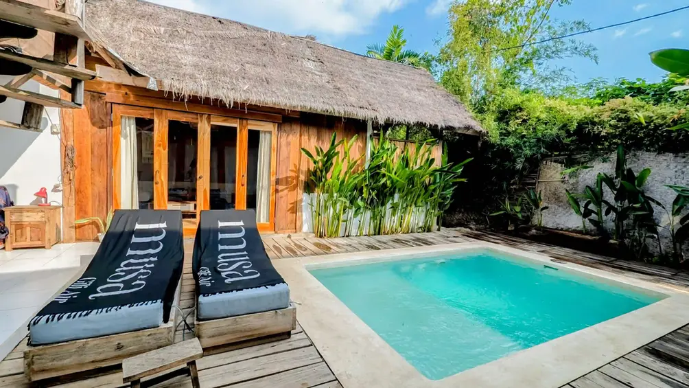 Private pool villa on gili air lombok indonesia with 2 bedrooms