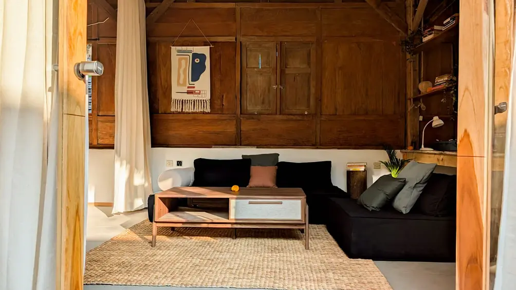 2 bedroom private pool villa on gili air lombok indonesia with living room