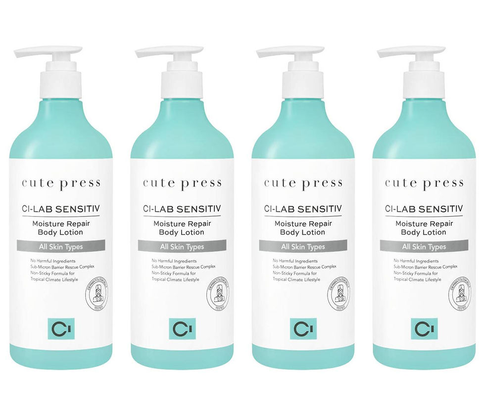 CUTE PRESS Ci-Lab Sensitiv Moisture Repair Body Lotion 16.56 Fl Oz. (Pack of 4)