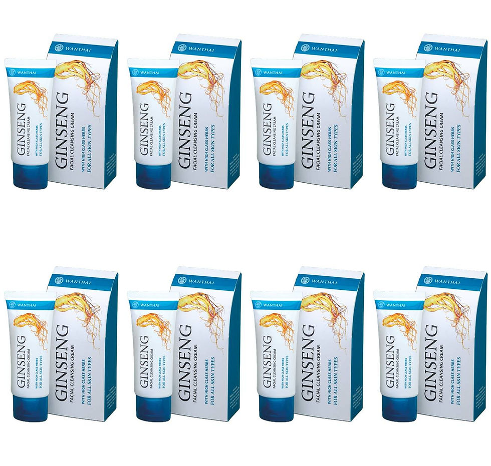 WANTHAI Ginseng Facial Cleansing Cream for All Skin Types 1.41 oz. (Pack of 8)