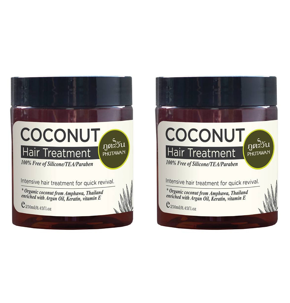 PHUTAWAN Organic Coconut Hair Treatment 8.45 Fl Oz. (Pack of 2)