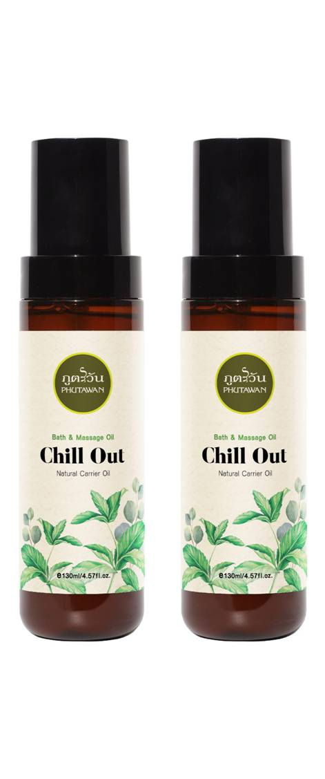 PHUTAWAN Pepermint and Eucalyptus Bath and Massage Oil 4.39 Fl Oz. (Pack of 2)