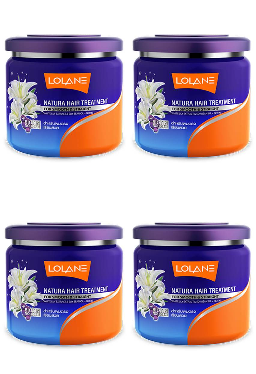 LOLANE Hair Treatment for Smooth and Straight Hair 17.63 oz. (Pack of 4)