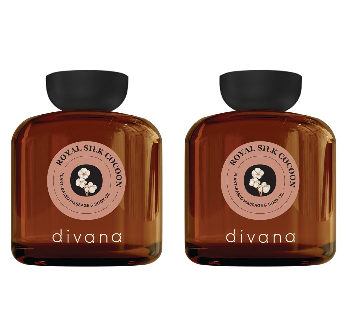 DIVANA Rayal Silk Cocoon Massage and Body Oil 3.38 Fl Oz. (Pack of 2)