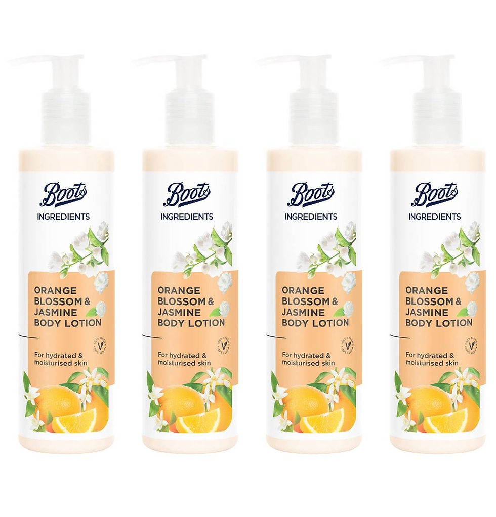 BOOTS INGREDIENTS Orange Blossom and Jasmine Body Lotion 290 ml Pack of 4