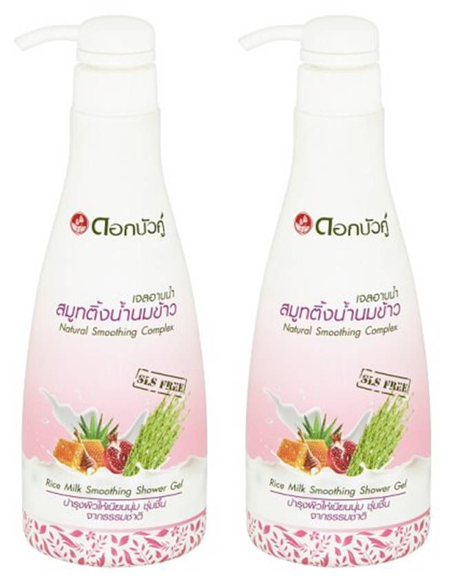 DOKBUAKU Rice Milk Smoothing Shower Gel 16.9 Fl Oz. (Pack of 2)