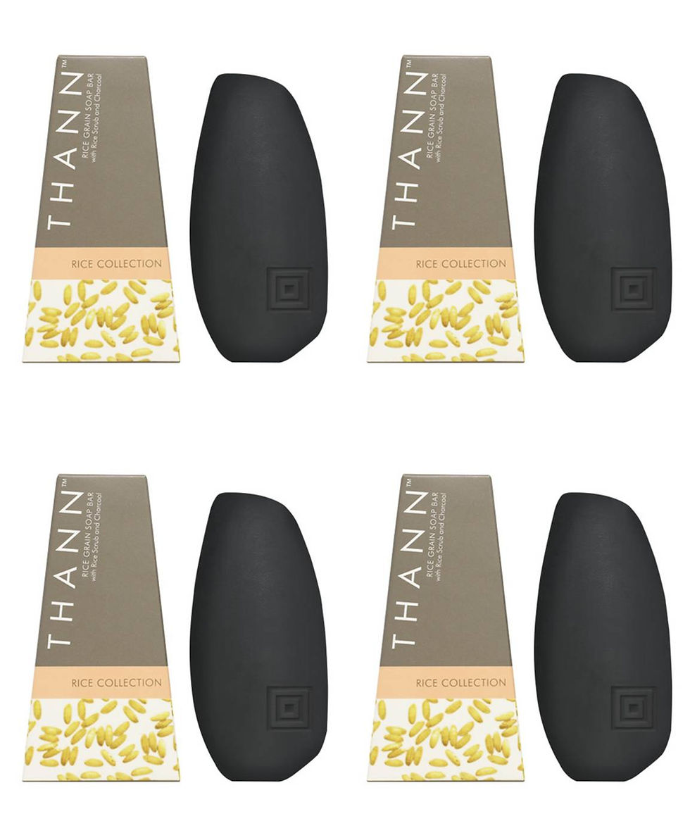 THANN Rice Grain Soap Bar with Rice Bran Oil 3.52 oz. (Pack of 4)