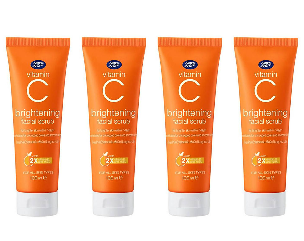 BOOTS VITAMIN C Brightening Facial Scrub 3.38 Fl Oz. (Pack of 4)