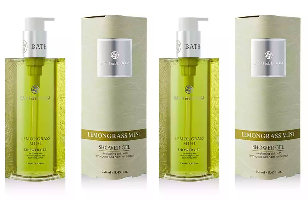 BATH and BLOOM Lemongrass Mint Shower Gel 8.45 Fl Oz. (Pack of 2)