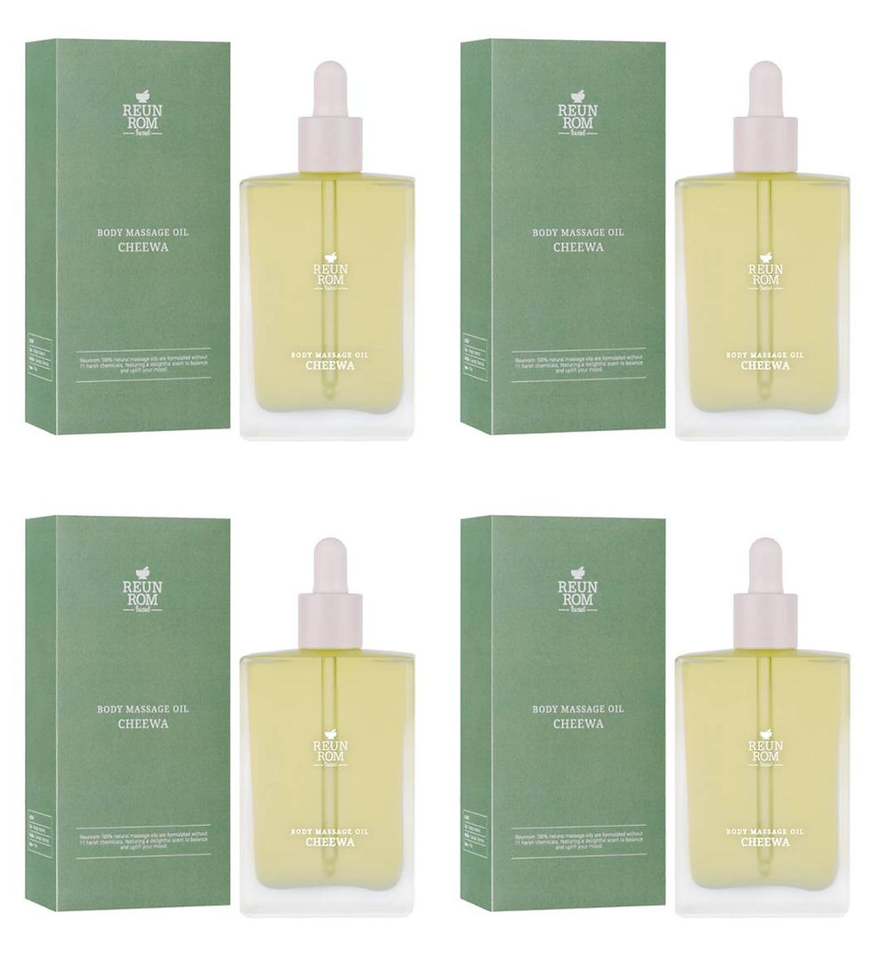 REUNROM Cheewa Body Massage Oil 3.71 Fl Oz. (Pack of 4)