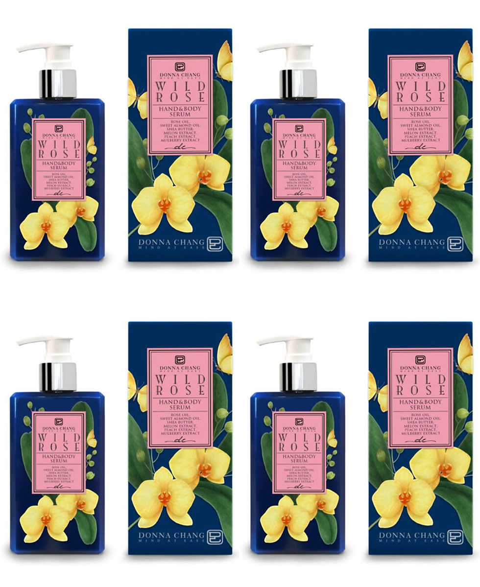 DONNA CHANG Wild Rose Hand and Body Serum 8.45 Fl Oz. (Pack of 4)