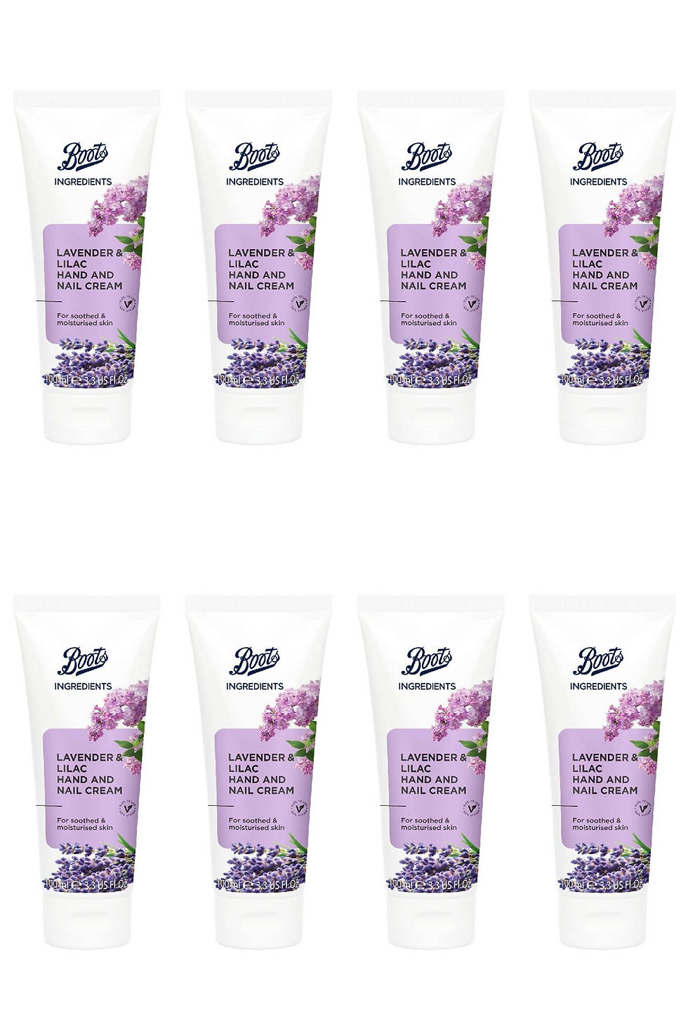 Boots Ingredients Lavender Lilac Hand and Nail Cream packaging