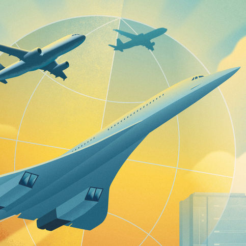 Affiche poster vintage aéropostale Spherea - Agence HONOLULU - Illustration Callahanlounge - Alain Maurel