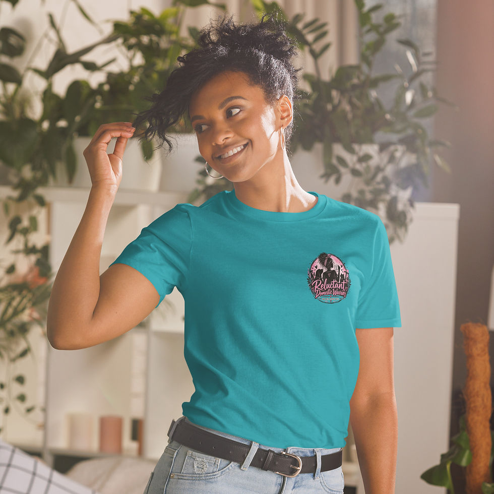 Thumbnail: Reluctant Domestic Warrior cleaning 1 Short-Sleeve Unisex T-Shirt