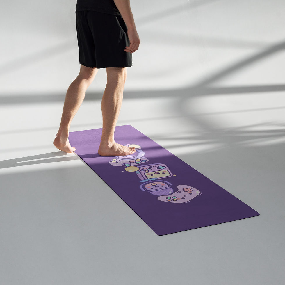 Thumbnail: Purple Kawaii Gamer Yoga mat