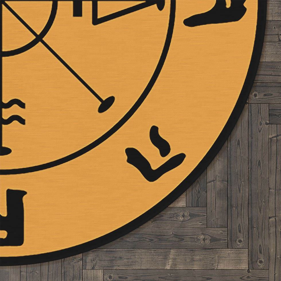 Thumbnail: Tarot Wheel of Fortune Round Rug 