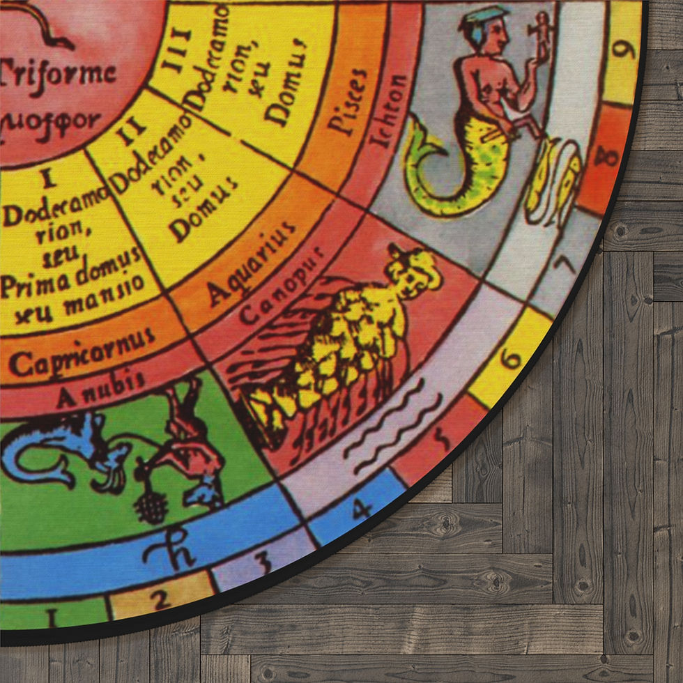 Thumbnail: Kircher Zodiac Wheel Round Carpet