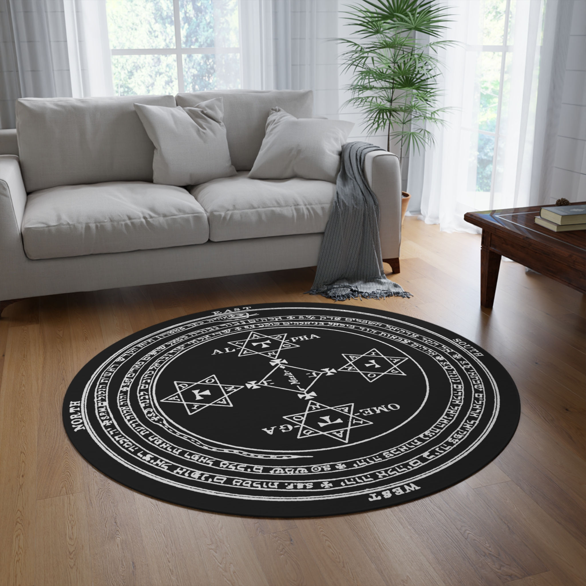 Magical Circle of King Solomon Round Carpet