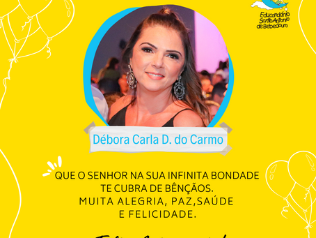 Parabéns, Débora do Carmo!🎊🎉
