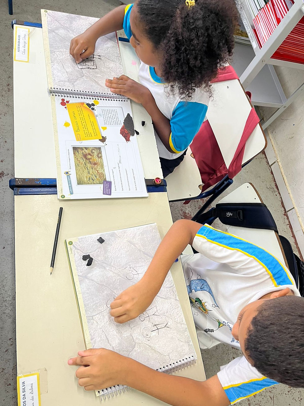 Disciplina de Arte: Versatilidade do Carvão 🎨🪨